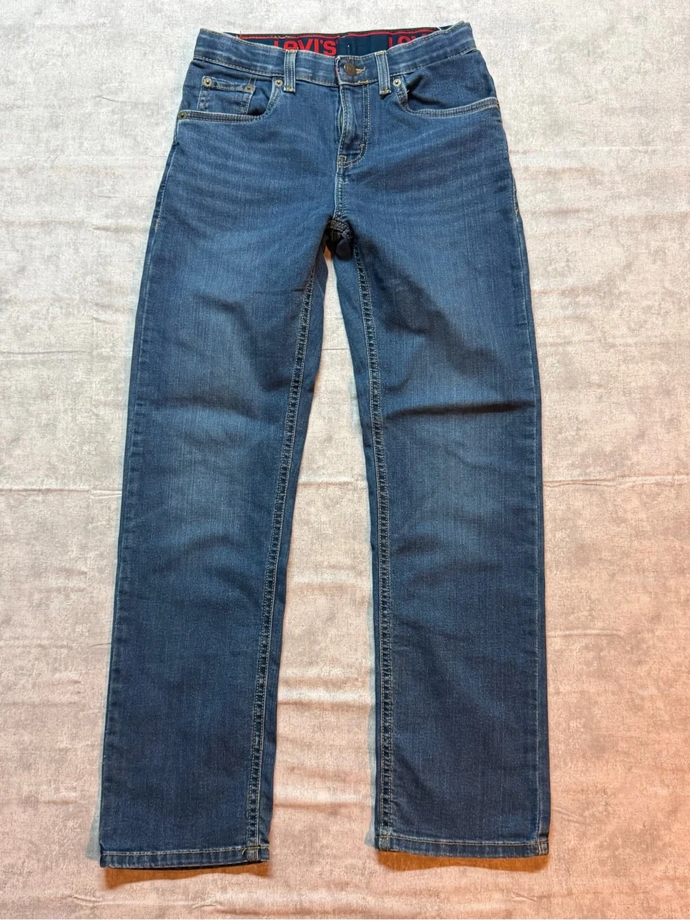 Levi's 514 Regular Fit Straight Medium Wash Denim Stretch Boys Jeans 14 27x29